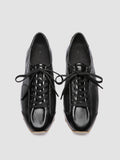 JARRED 102 - Black Leather Low Top Sneakers - thumb image 2,side view