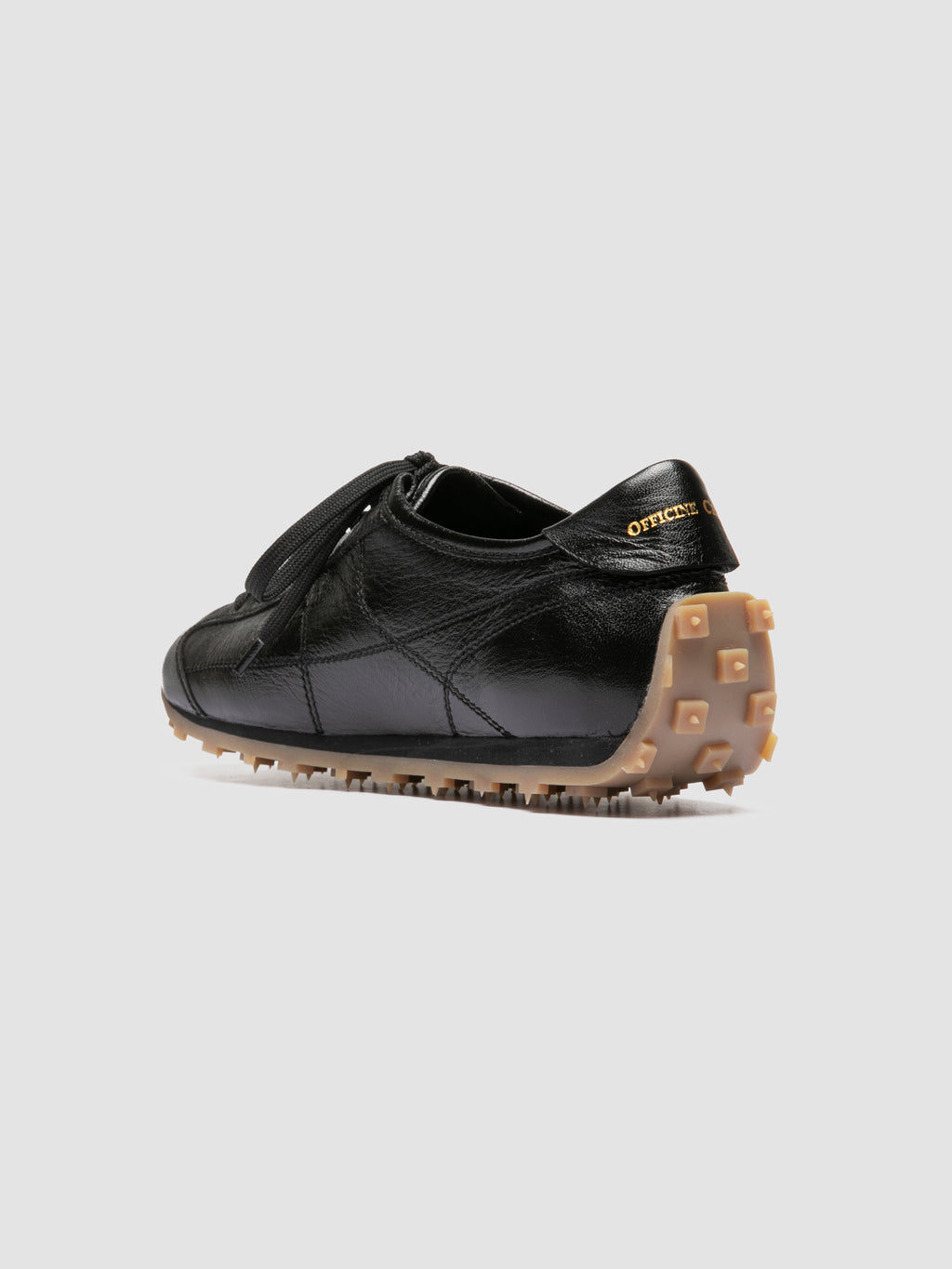 JARRED 102 - Black Leather Low Top Sneakers - image 4,side view