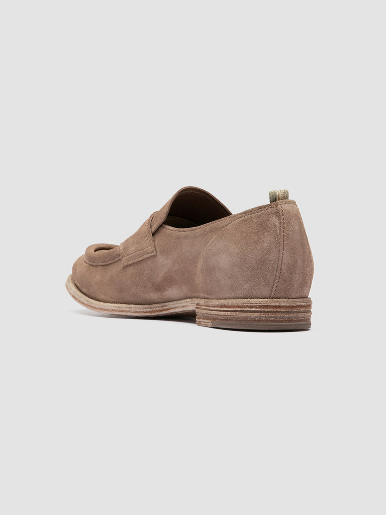 KALLIOPI 002 - Taupe Suede Penny Loafers