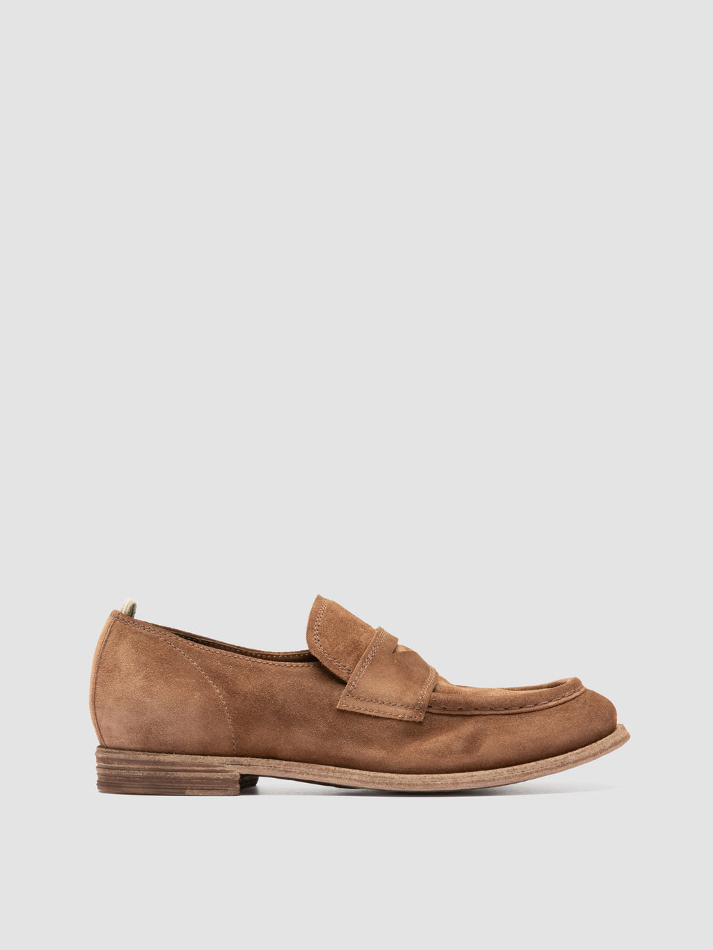 KALLIOPI 002 - Brown Suede Penny Loafers - image 1,side view