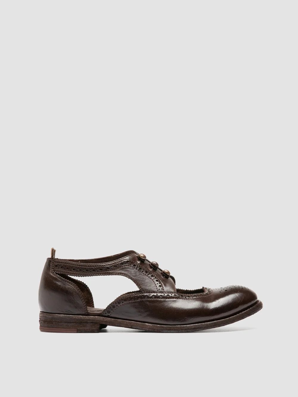 KALLIOPI 005 - Dark Brown Leather Derby Shoes - image 1,side view