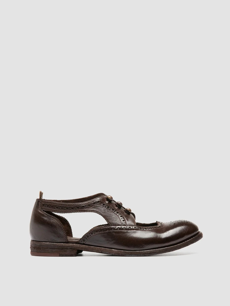 KALLIOPI 005 - Dark Brown Leather Derby Shoes