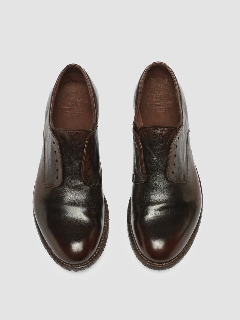 LEXIKON 012 Caffè/Moro - Brown Leather Derby Shoes