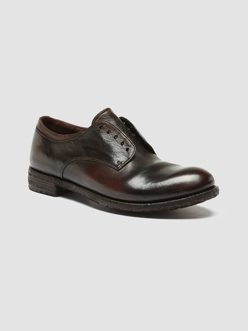 LEXIKON 012 Caffè/Moro - Brown Leather Derby Shoes Women Officine Creative - 3