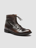 LEXIKON 123 - Brown Zipped Leather Ankle Boots - thumb image 3,side view