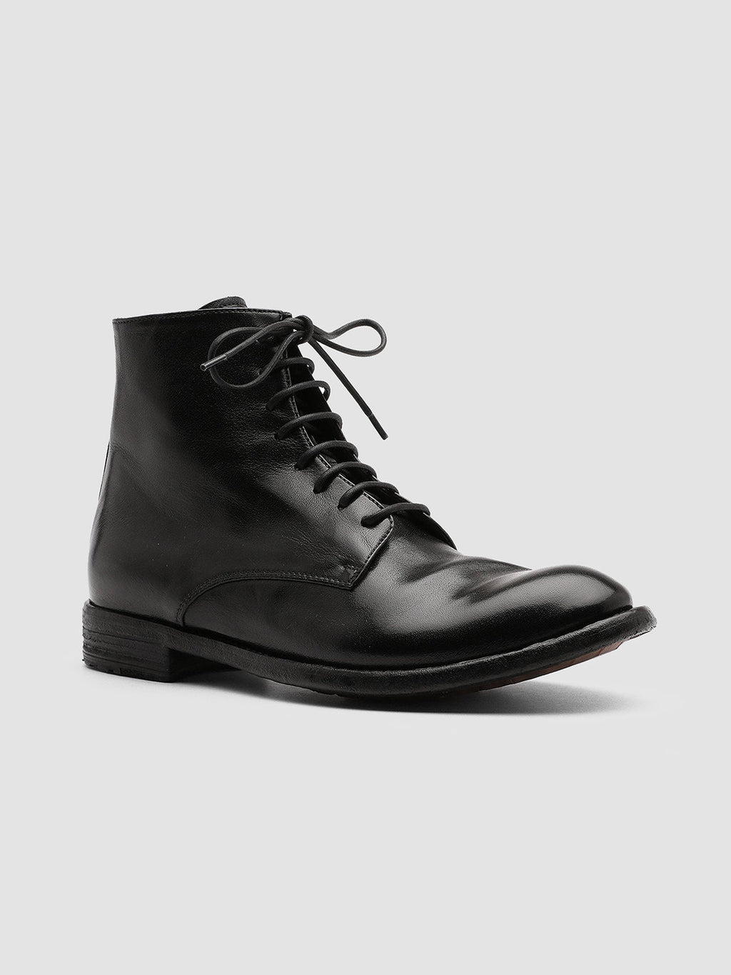 LEXIKON 123 - Black Zipped Leather Ankle Boots - image 3,side view