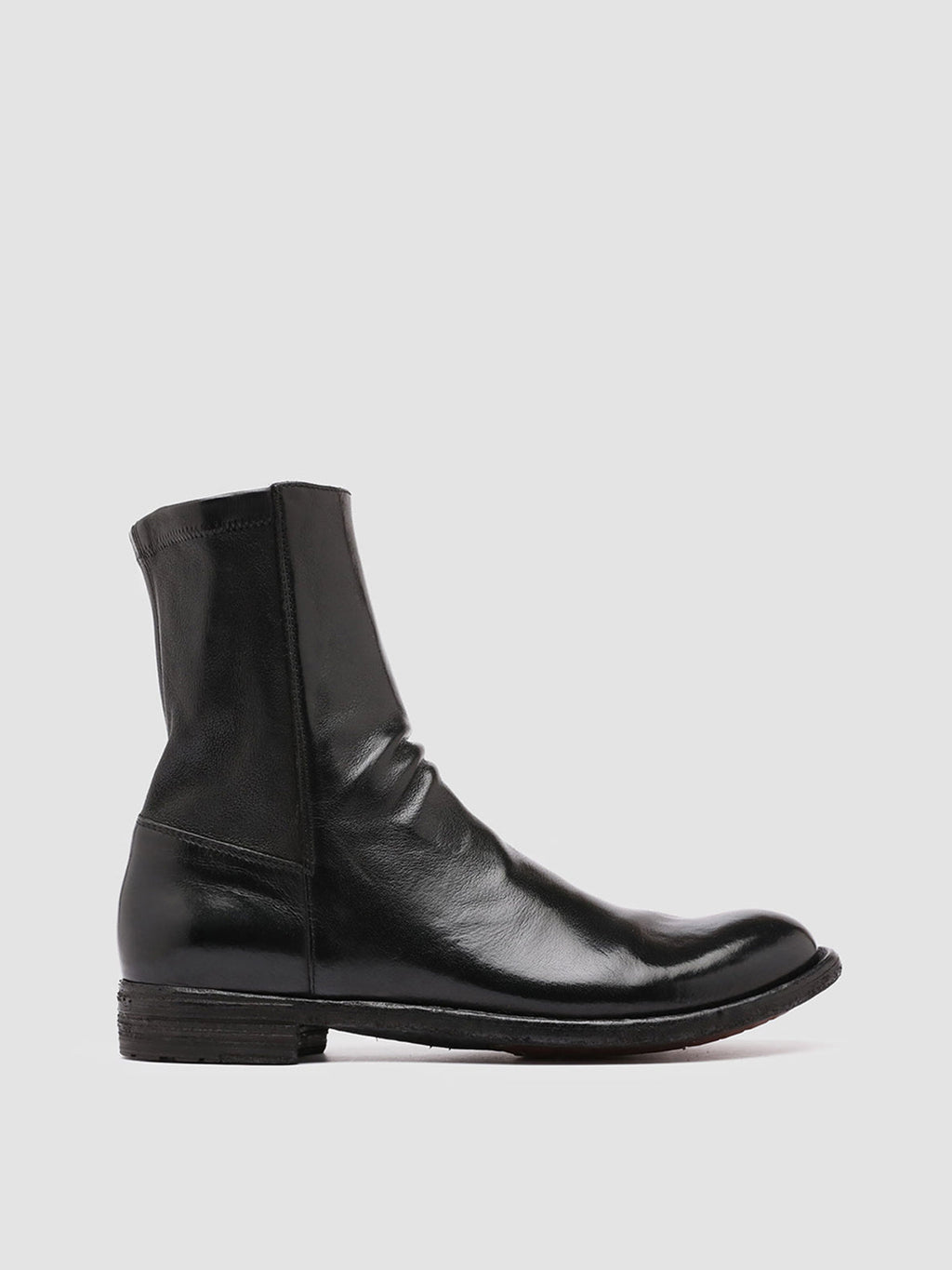 LEXIKON 135 - Black Leather Booties - image 1,side view
