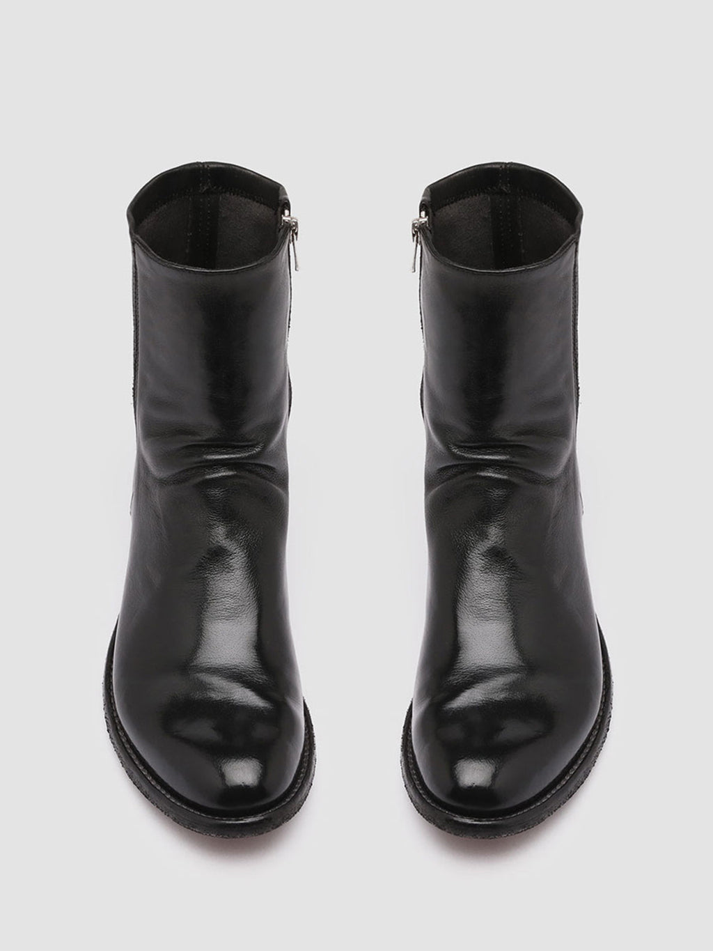 LEXIKON 135 - Black Leather Booties - image 2,side view