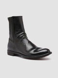 LEXIKON 135 - Black Leather Booties - thumb image 3,side view