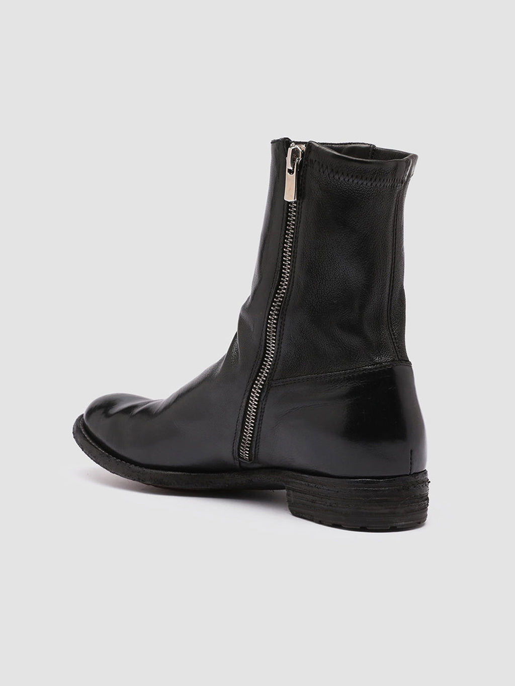 LEXIKON 135 - Black Leather Booties - image 4,side view