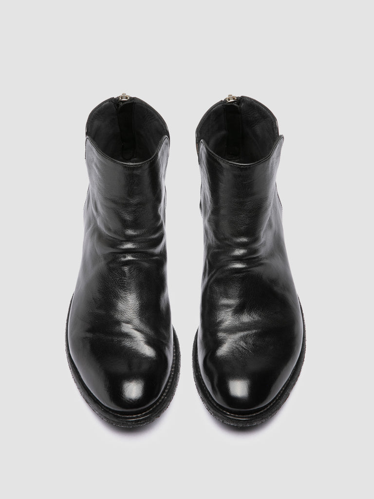 LEXIKON 555 - Black Leather Zipped Boots