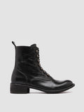 LISON 036 - Black Leather Booties - thumb image 1,side view