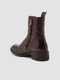 LISON 036 - Burgundy Leather Booties - thumb image 4,side view