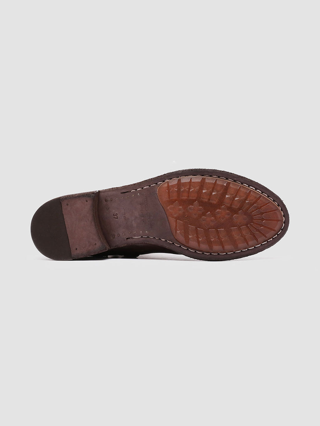 LISON 036 - Burgundy Leather Booties - image 5,side view