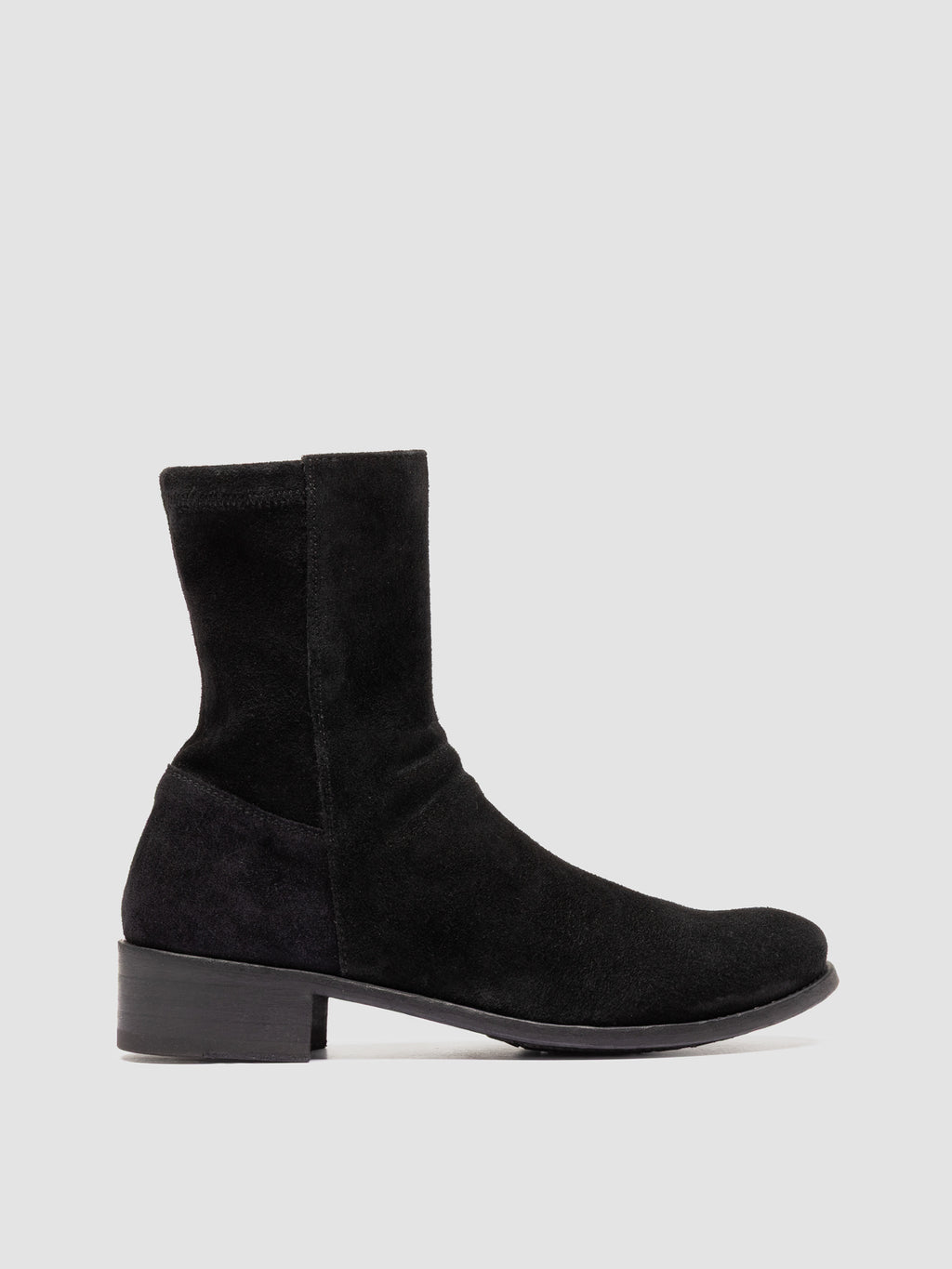 LISON 041 - Black Suede Ankle Boots - image 1,side view