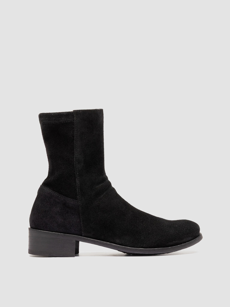 LISON 041 - Black Suede Ankle Boots