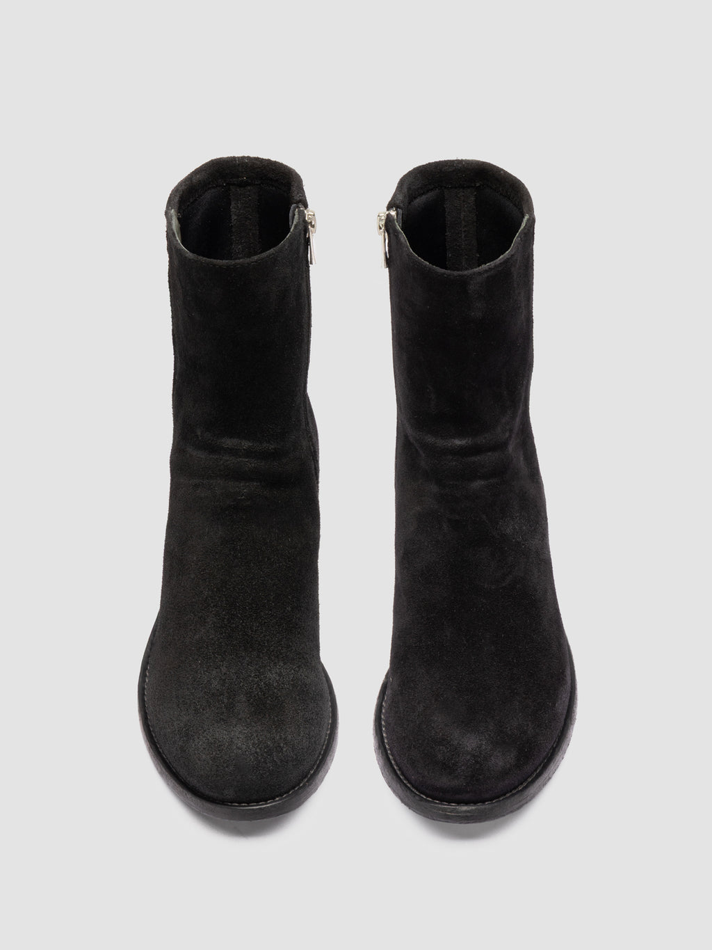 LISON 041 - Black Suede Ankle Boots - image 2,side view