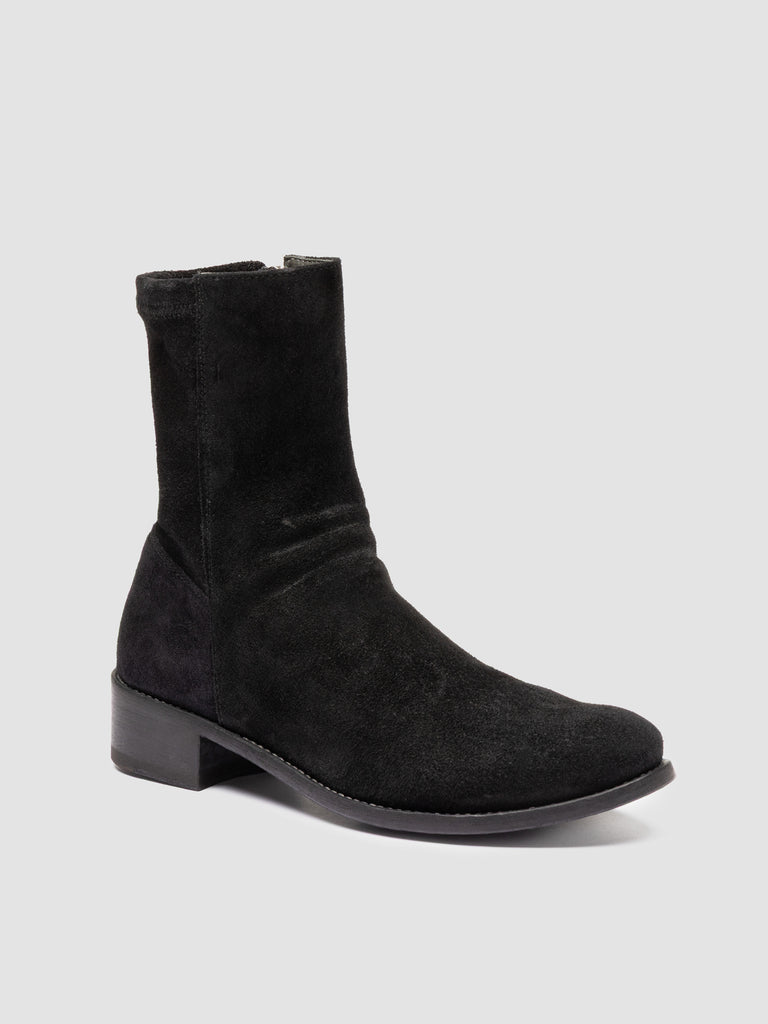 LISON 041 - Black Suede Ankle Boots