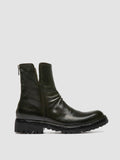 LORAINE 032 - Green Leather Zip Boots - thumb image 1,side view