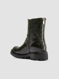 LORAINE 032 - Green Leather Zip Boots - thumb image 4,side view