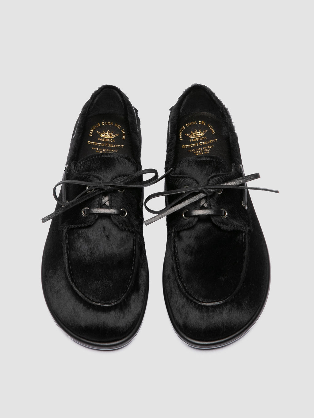 LOVE 101 - Black Leather Boat Shoes - image 2,side view