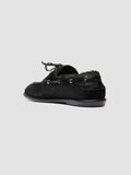 LOVE 101 - Black Leather Boat Shoes - thumb image 4,side view