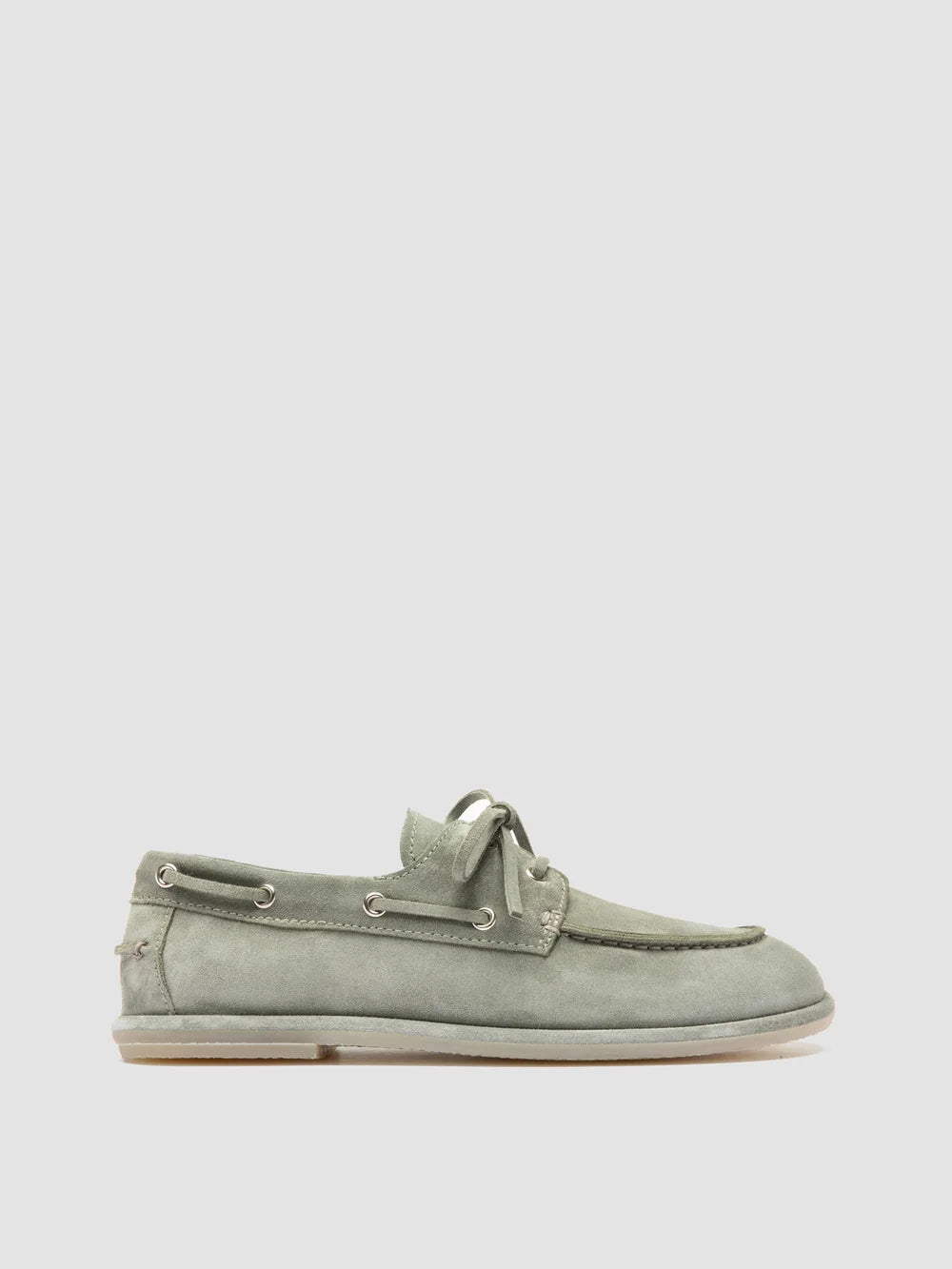 LOVE 101 - Green Suede Boat Shoes - image 1,side view