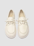 LOVE 101 - White Leather Boat Shoes - thumb image 2,side view