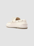 LOVE 101 - White Leather Boat Shoes - thumb image 4,side view
