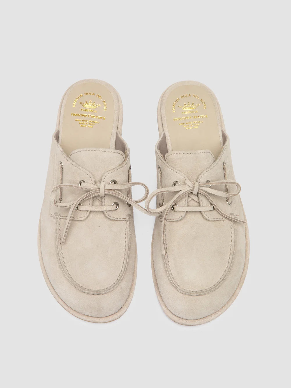 LOVE 106 - Ivory Suede Mule Sandals - image 2,side view