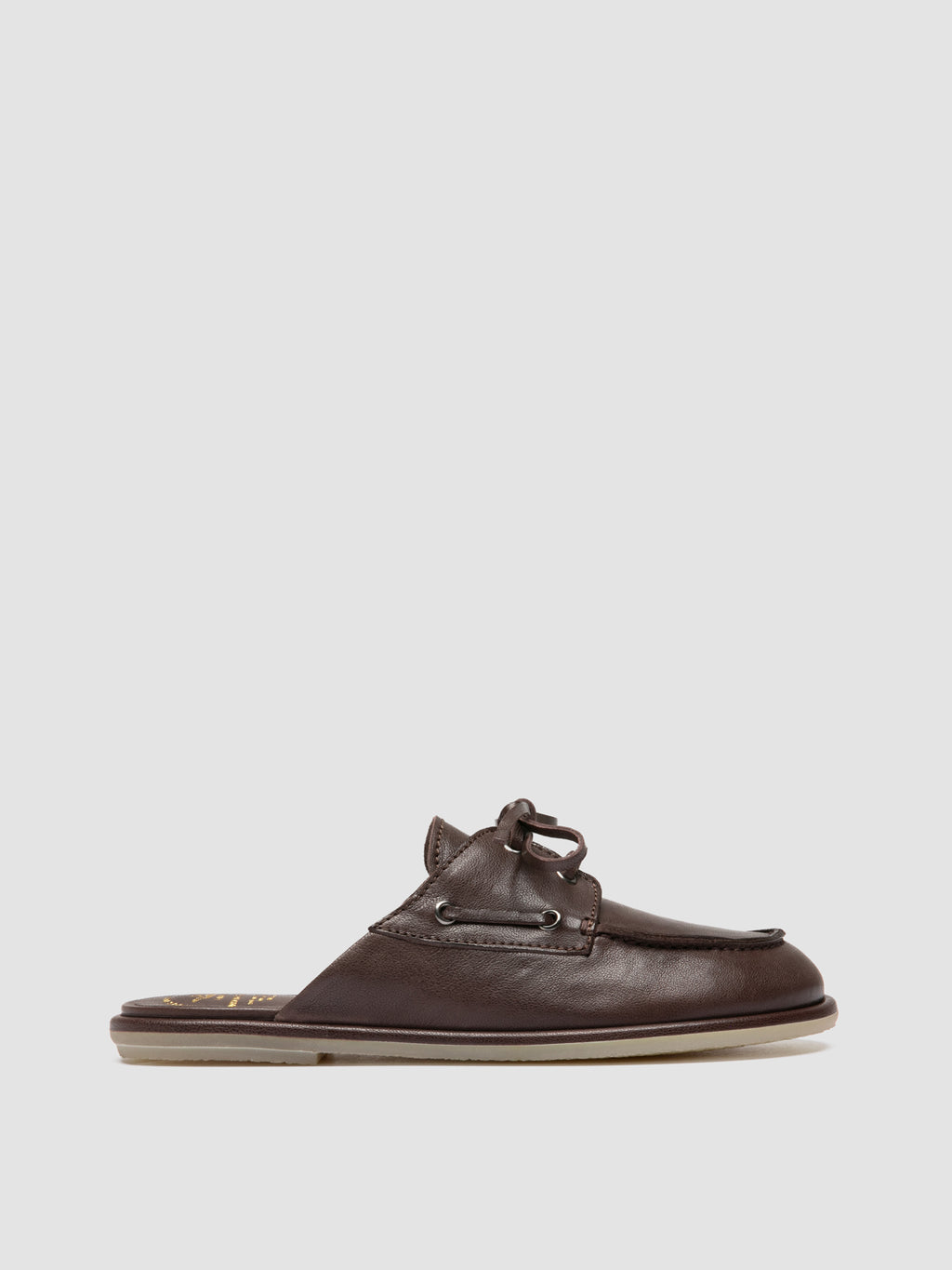 LOVE 106 - Brown Leather Mule Sandals - image 1,side view