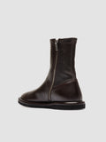 MARJORY 106 - Brown Leather Zipped Boots - thumb image 4,side view