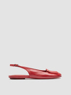 MEREDITH 001 - Red Leather Sling Back Sandals