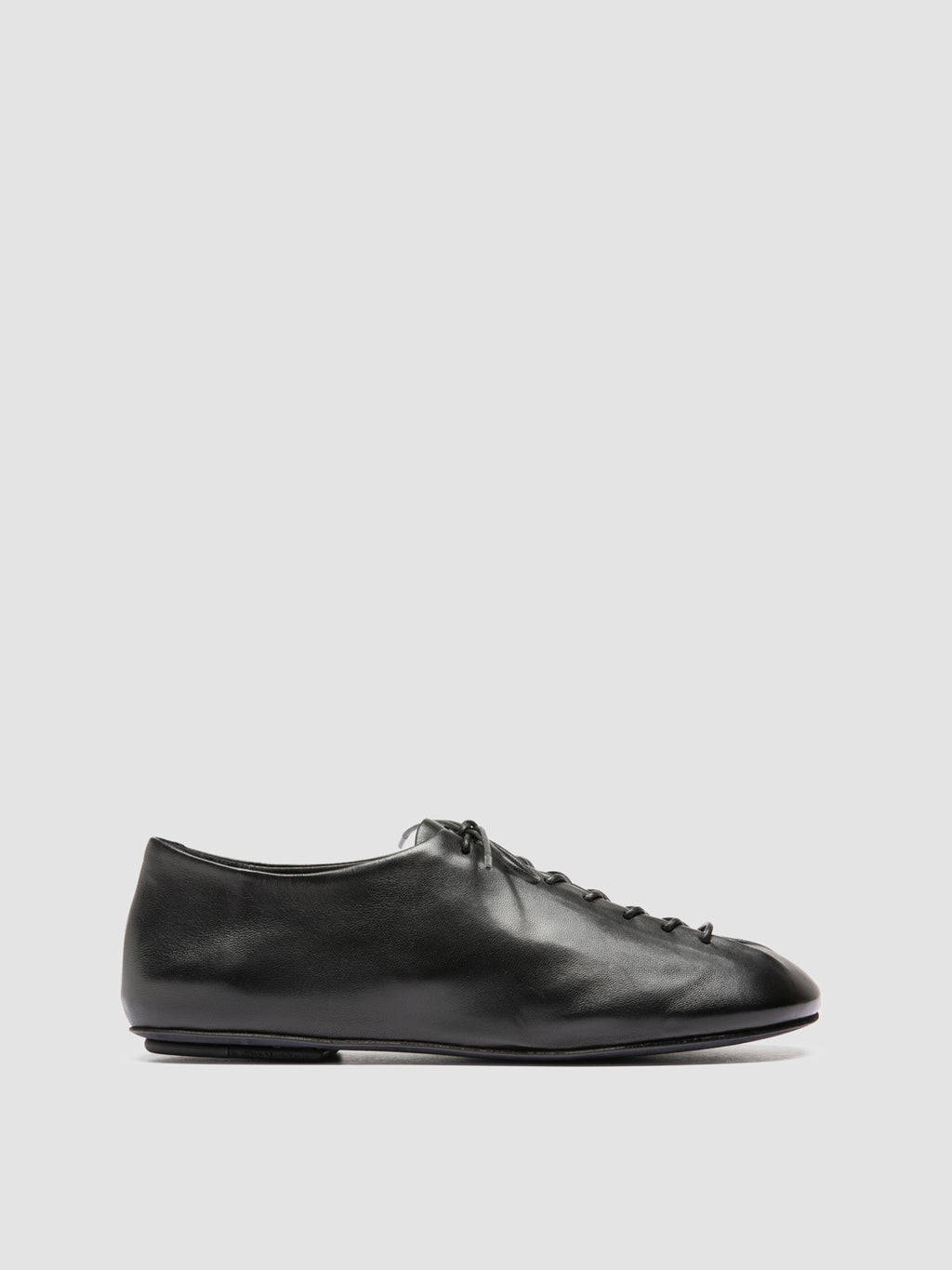 MEREDITH 004 - Black Leather Derby Shoes - image 1,side view