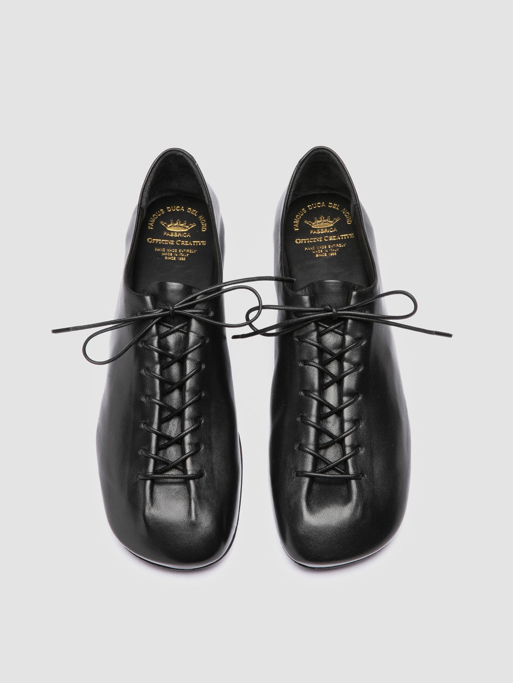 MEREDITH 004 - Black Leather Derby Shoes - image 2,side view