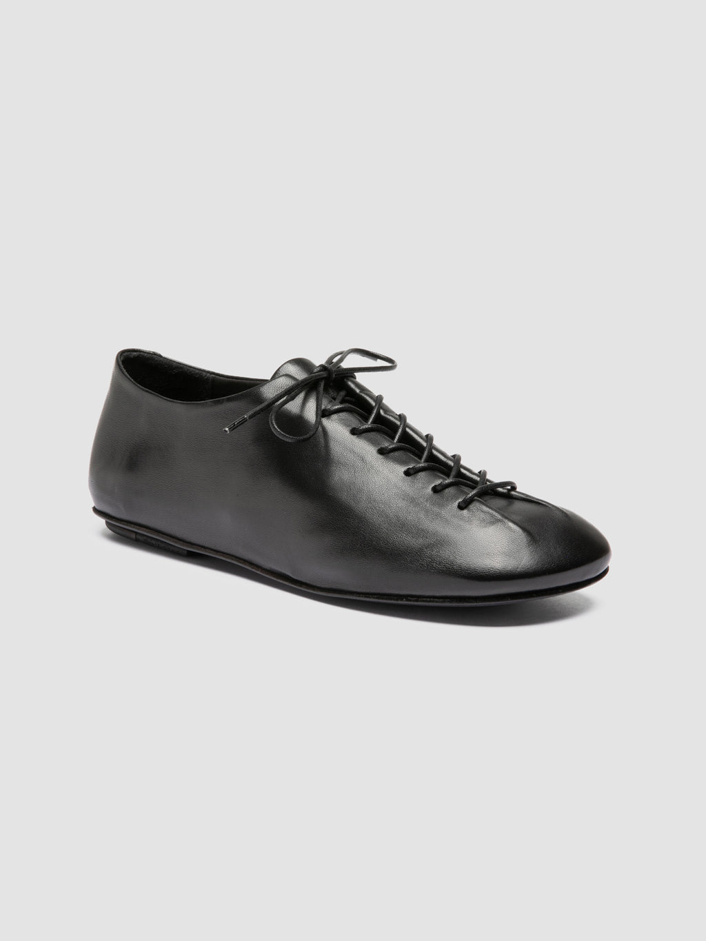 MEREDITH 004 - Black Leather Derby Shoes - image 3,side view