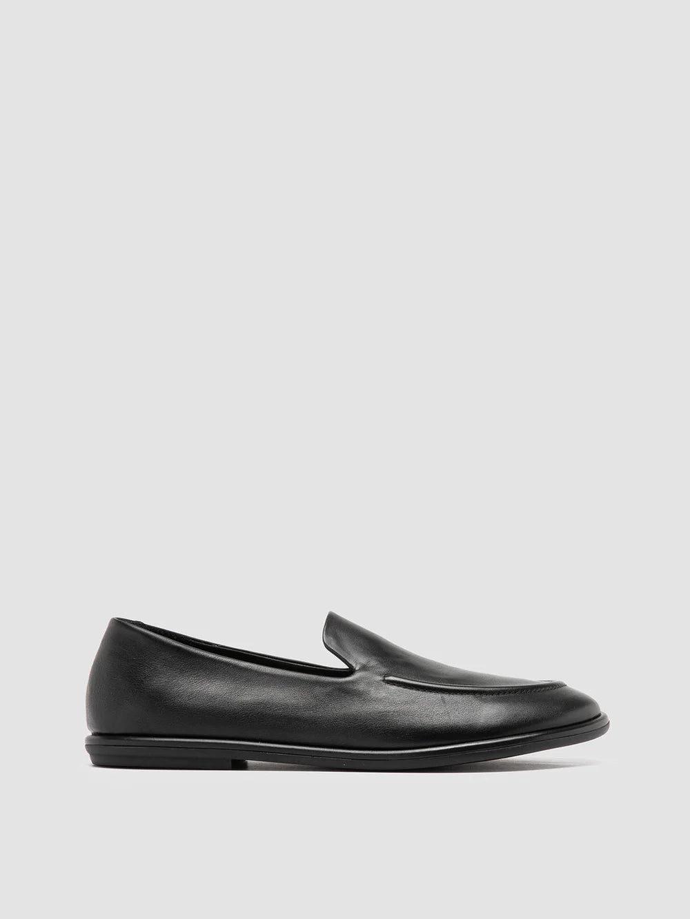 MIENNE 101 - Black Leather Loafers - image 1,side view