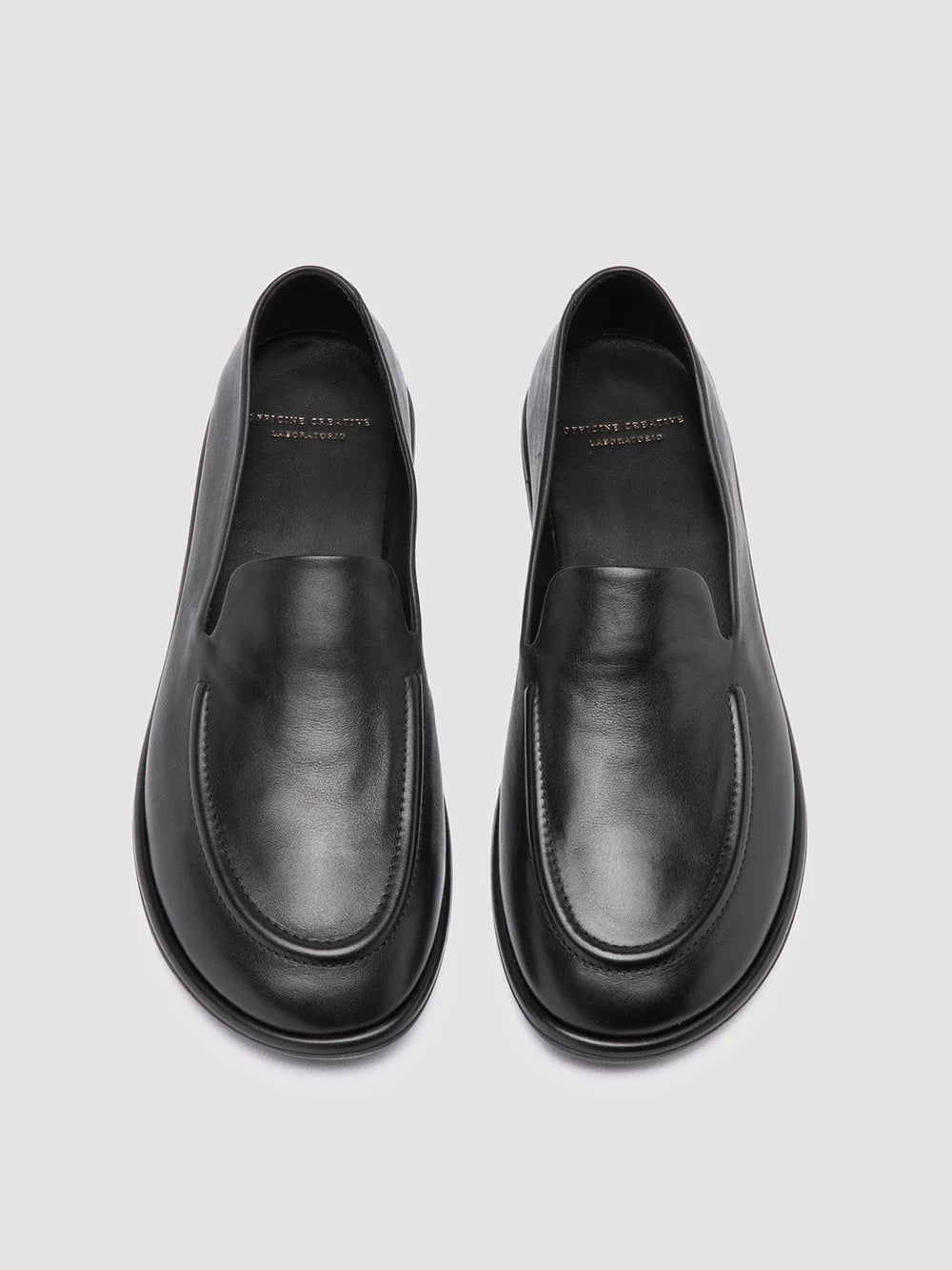 MIENNE 101 - Black Leather Loafers - image 2,side view