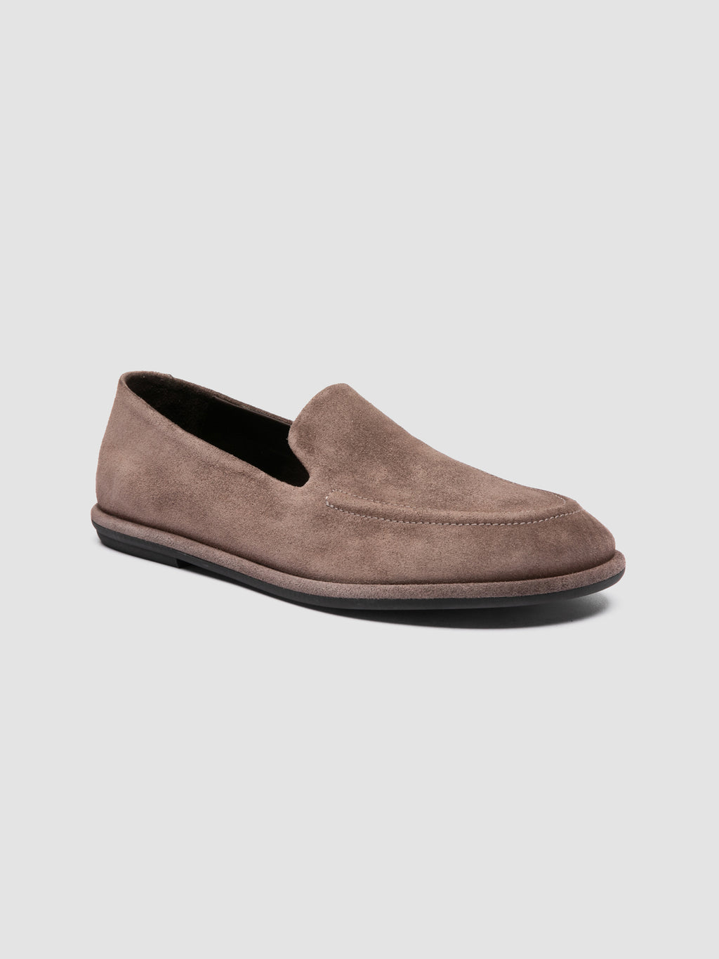 MIENNE 101 - Taupe Suede Loafers - image 3,side view