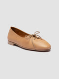 OLIVER 102 - Taupe Leather Ballerina Shoes - thumb image 3,side view