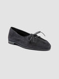 OLIVER 102 - Blue Suede Ballerina Shoes - thumb image 3,side view