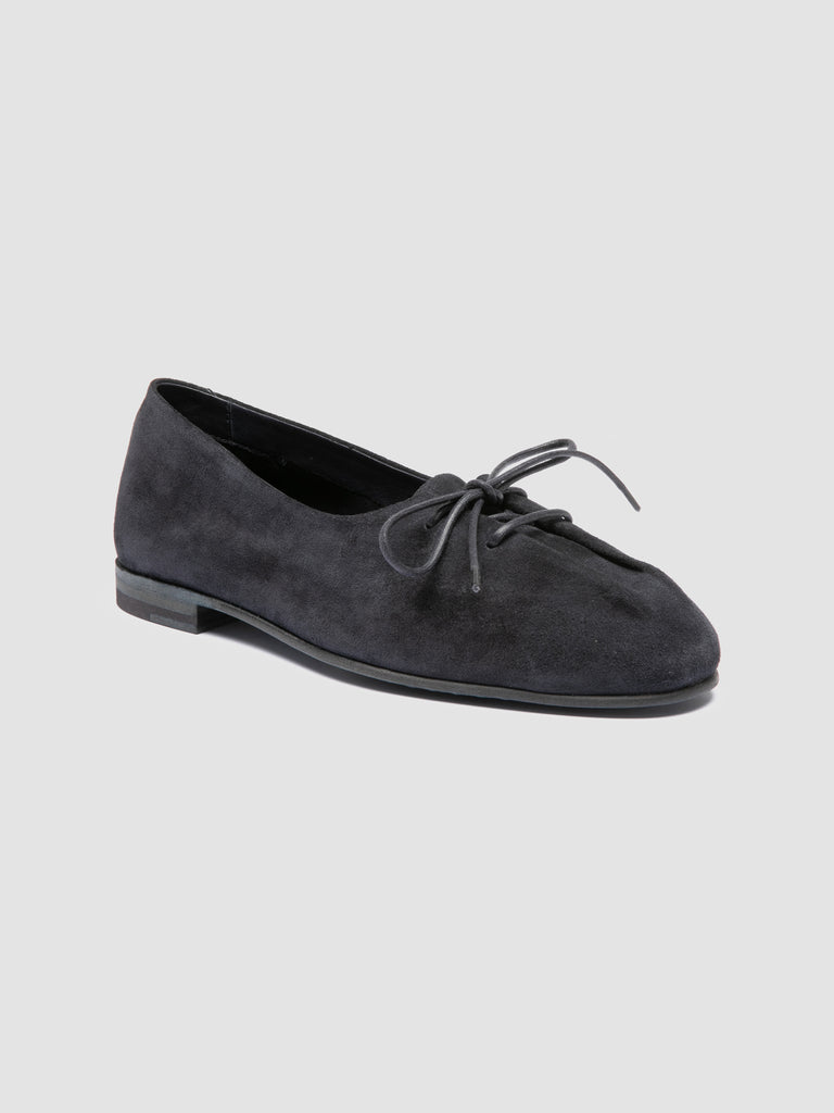 OLIVER 102 - Blue Suede Ballerina Shoes