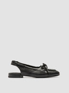 OLIVER 103 - Black Leather Slinback Sandals