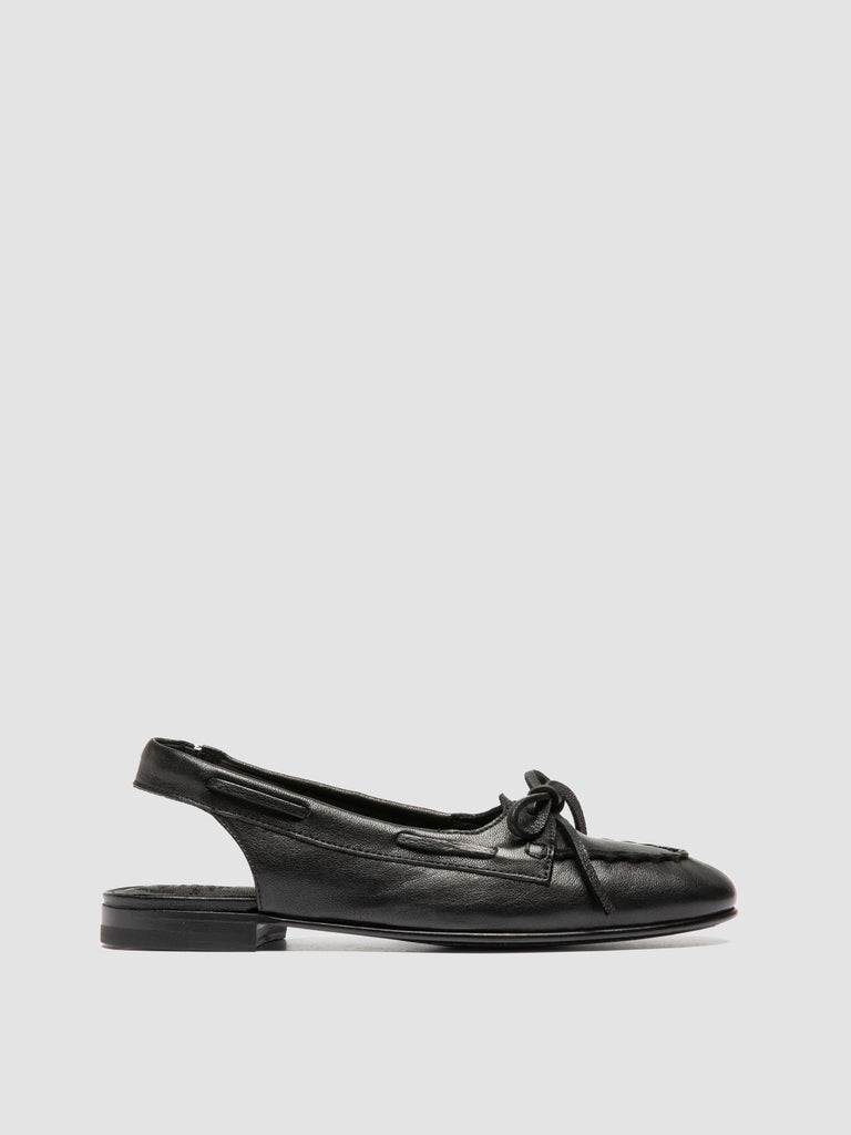 OLIVER 103 - Black Leather Sandals