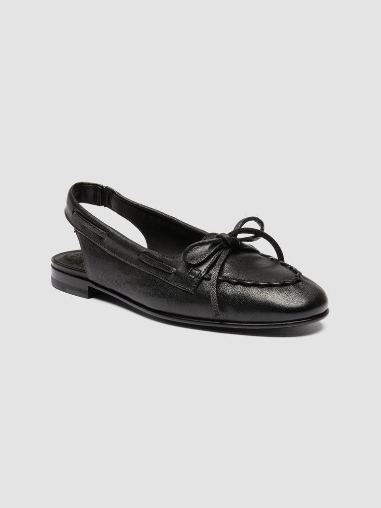 OLIVER 103 - Black Leather Sandals