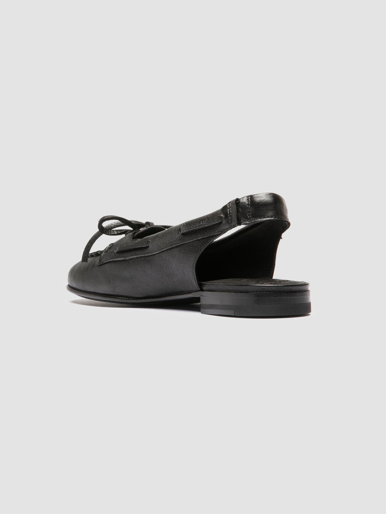 OLIVER 103 - Black Leather Sandals
