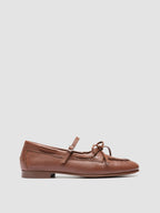 OLIVER 104 - Brown Leather Ballerina Shoes