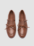 OLIVER 104 - Brown Leather Ballerina Shoes - thumb image 2,side view