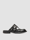 RUGGED 117 - Black Leather Mule Sandals - thumb image 1,side view