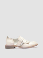 RUGGED 119 - White Leather Monk shoes